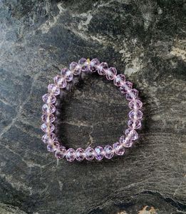 Pink Rose Bead Bracelet