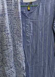 Blue Kurti Pant Set