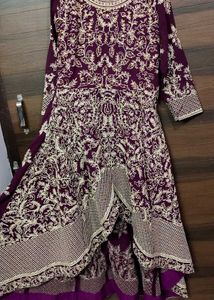 Elegant Embroidered Purple Kurta