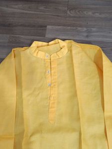 Yellow Cotton Kurta