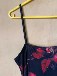 Floral Mesh Slip Dress