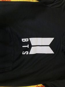 BaghadBillo Black Hoddie With BTS Print On Front Side