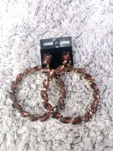 Burgundy Statement Earrings