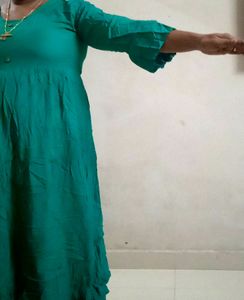 Pure Cotton umbrella cut Kurta with Butterfly and