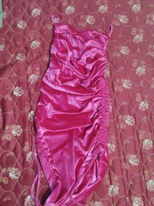 Hot Pink One-Shoulder Dress