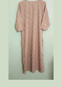 Kurti With Lotus Print- Large Size
