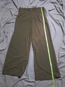 Olive Green Wide Leg Trousers