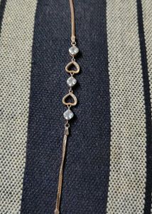 Heart &amp; Crystal Rose Gold  Bracelet S925