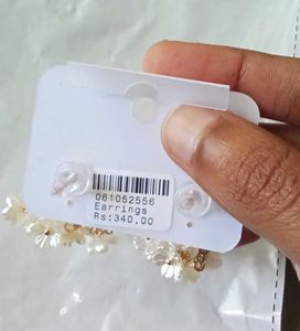 Floral Crystal Hoop Earrings