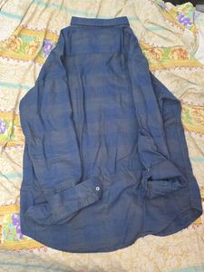 Navy Blue Checked Shirt
