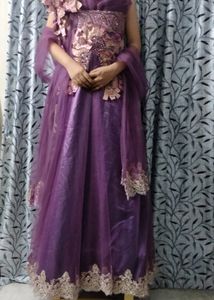 Barbie Gown With Dupatta