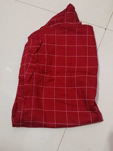 Red Checked Casual Shirt