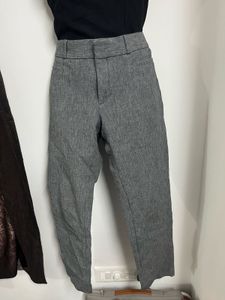 Gray Cropped Trousers