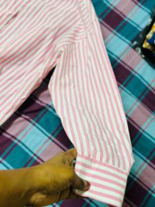 Pink &amp; White Striped Button-Down