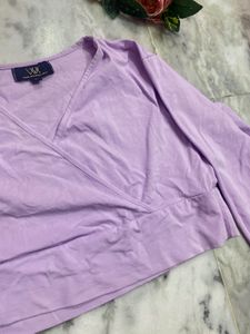 Lavender Wrap Top - Size L