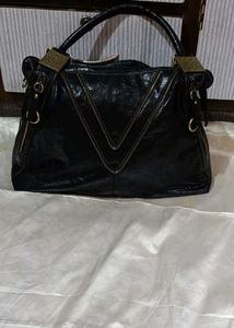 Black Leather Hobo Bag