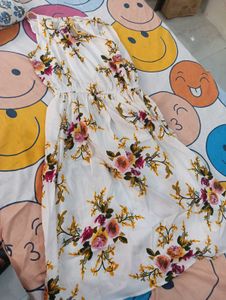 White Knee Length Dress