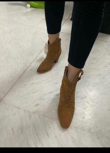 Studded Suede Ankle Boots