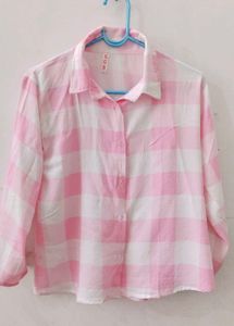 Pink Plaid Button-Down