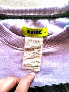 Lavender Graphic Print Sweatshirt