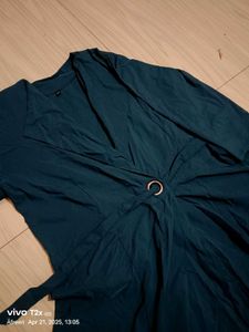 Emerald Wrap Maxi Dress