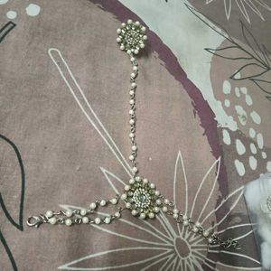 Pearl &amp; Crystal Hand Harness
