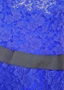 Elegant Blue Lace western Dress