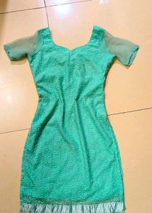 Plain Dupatta And Kurti Set Without Salwar