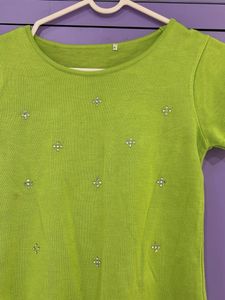 Green Embellished Top