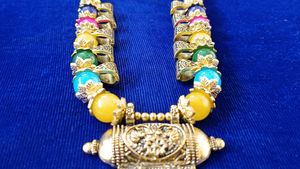 Multicolored Moti Necklace.