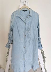 Denim Dress Cum Overlay