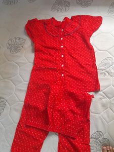 Hot Red 🔥 Night Suit