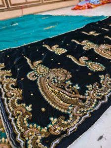 Velvet Black 🖤 Pallu An Beautiful Saree 💕
