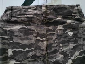 Brown Camouflage Capri Pants