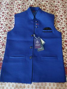 Vivaan Blue Nehru Vest - New with Tags