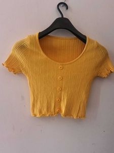 Yellow Crop Top