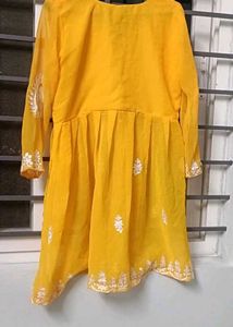 Yellow Embroidered Kurta