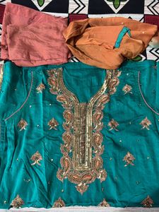 Silk churidar set for Sale