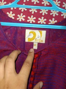 Purple Button-Down Tunic