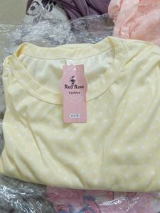 Light Yellow Oversized Night Dress