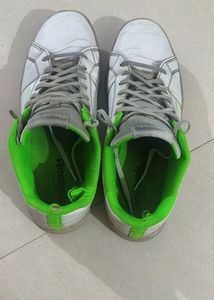 Reebok Men White And Green Sneakers