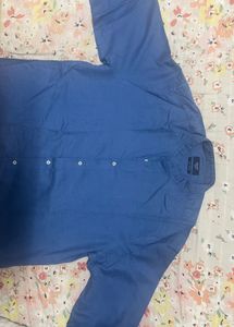 Blue Casual Shirt - ascot medium relaxed fit 100%