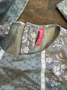 Grey Ethnic Gown For 9 To 10 Years Girl