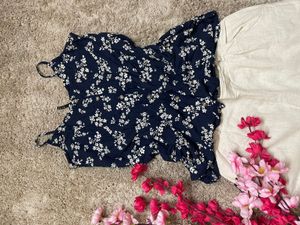 Navy Blue Sleeveless Top
