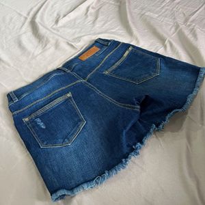 Distressed Denim Shorts