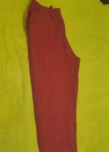 Red Casual Trousers for ladies
