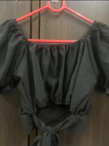 Black crop top