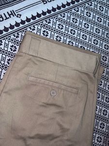 H&amp;M Khaki Straight Leg Trousers
