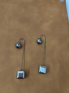 Silver Tone Drop Earrings