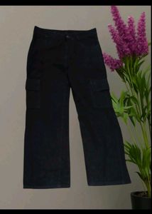 Black Cargo Denim